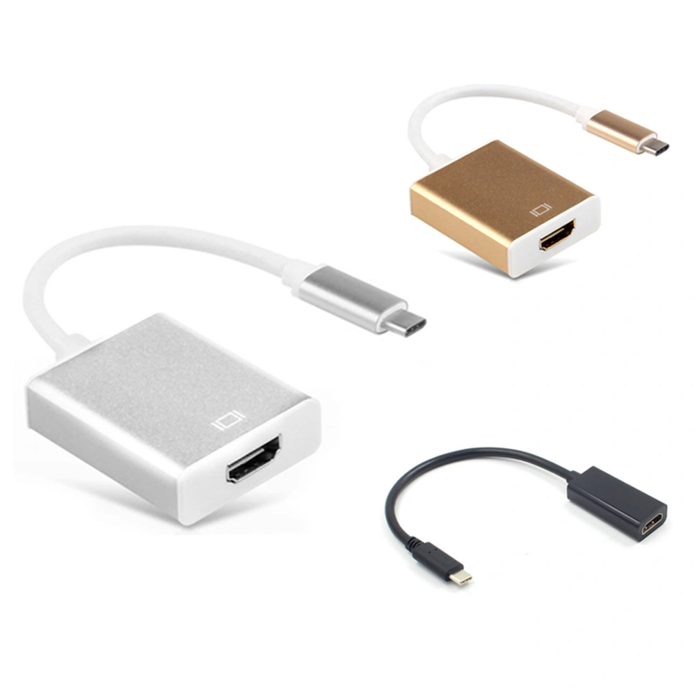 Professional 4K Resolution USB C to Converter Portable Type C To Device Adapter Silver