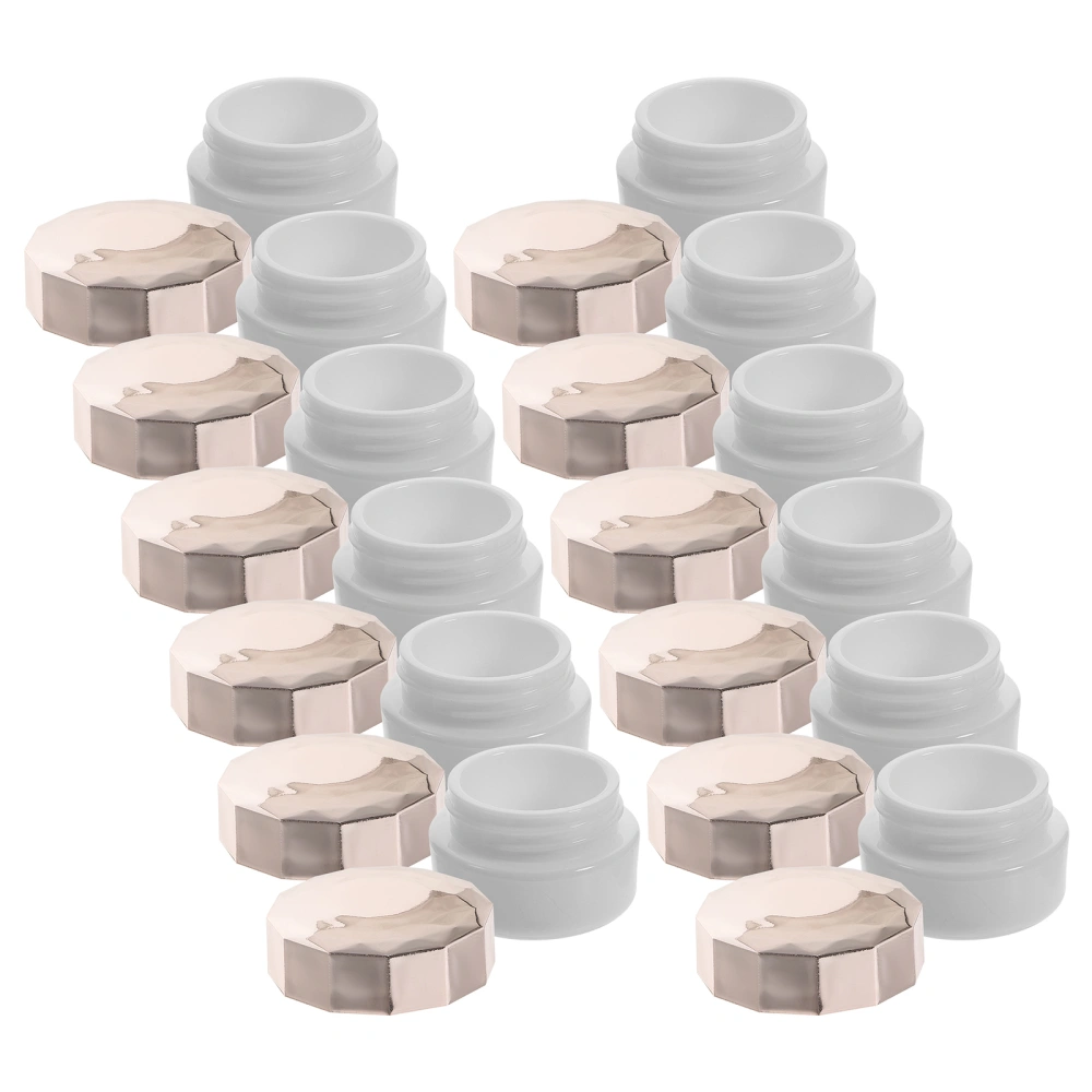 12 pcs Plastic Refillable Cosmetic Jars Empty Cream Lotion Container Makeup Box with Lids