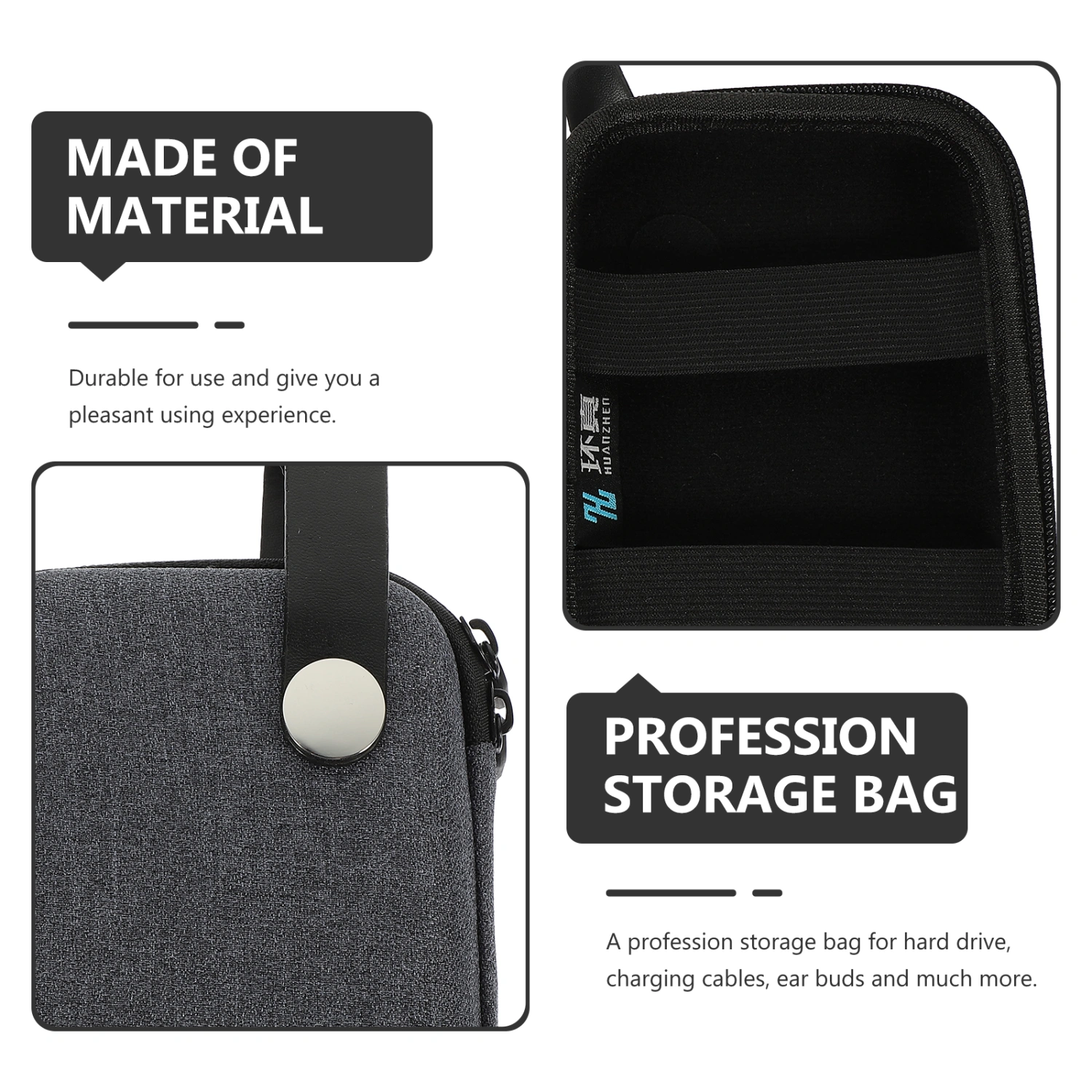 Multi-Uses Hard Drive Carrying Case Portable Hard Drive Storage Pouch Travel Bag