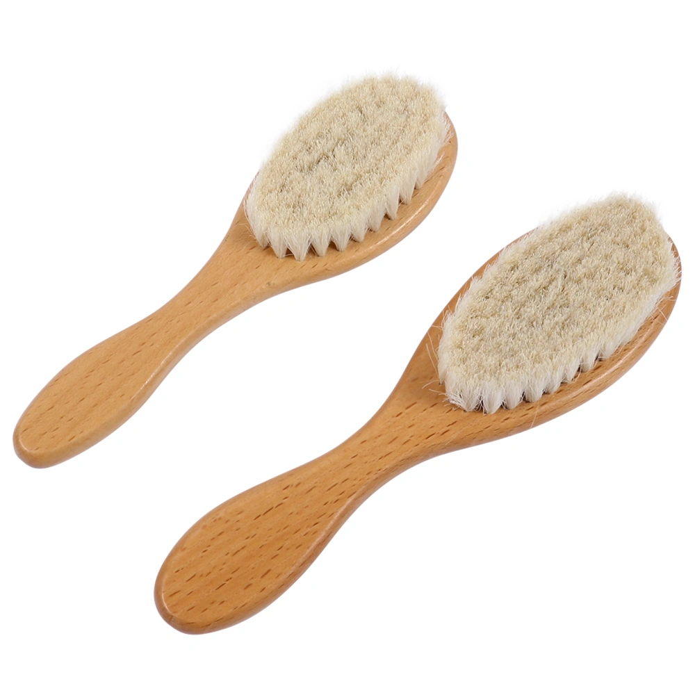 2pcs Beard Brush Barber Beard Styling Cleaning Brush Neck Duster Brush