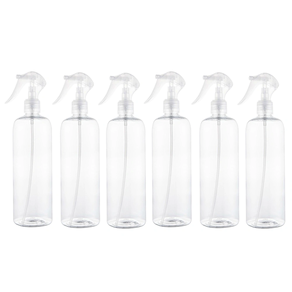 6 Pcs 500ml Plastic Empty Spray Bottle Transparent Flowers Plants Water Sprayer Refillable Bottle Baking Tools for Home Garden Barber Shop (Transparent)