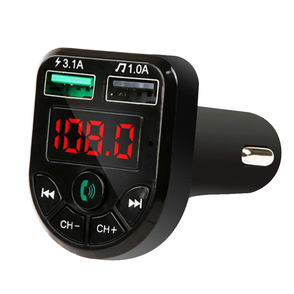 Car FM Transmitter Audio Adapter Charger Car Kit with Hands-Free Calls