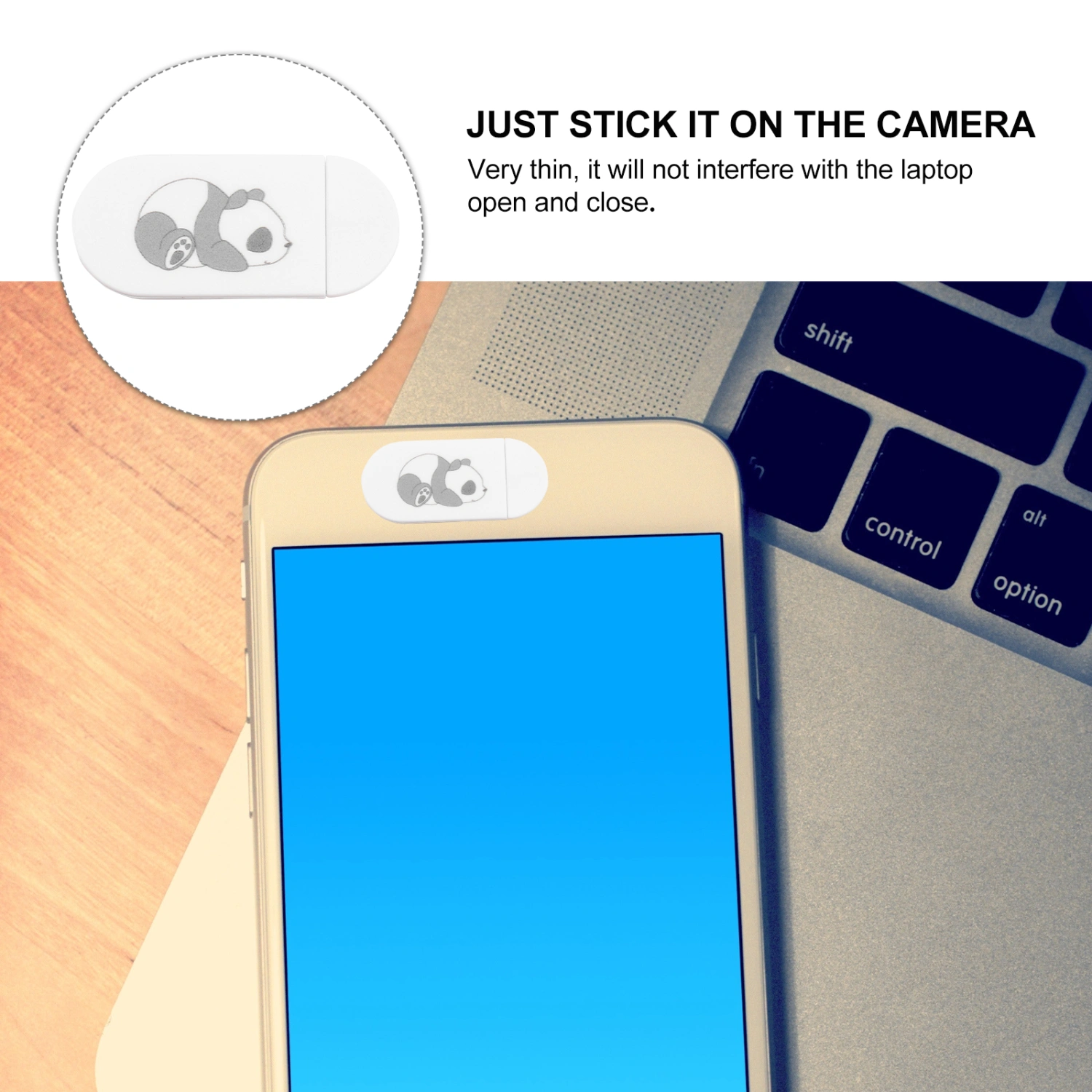 3PCS Plastic Webcam Privacy Cover Protective Web Camera Cover Portable Webcam Decorative Patch for Laptop Phone Tablet (White)