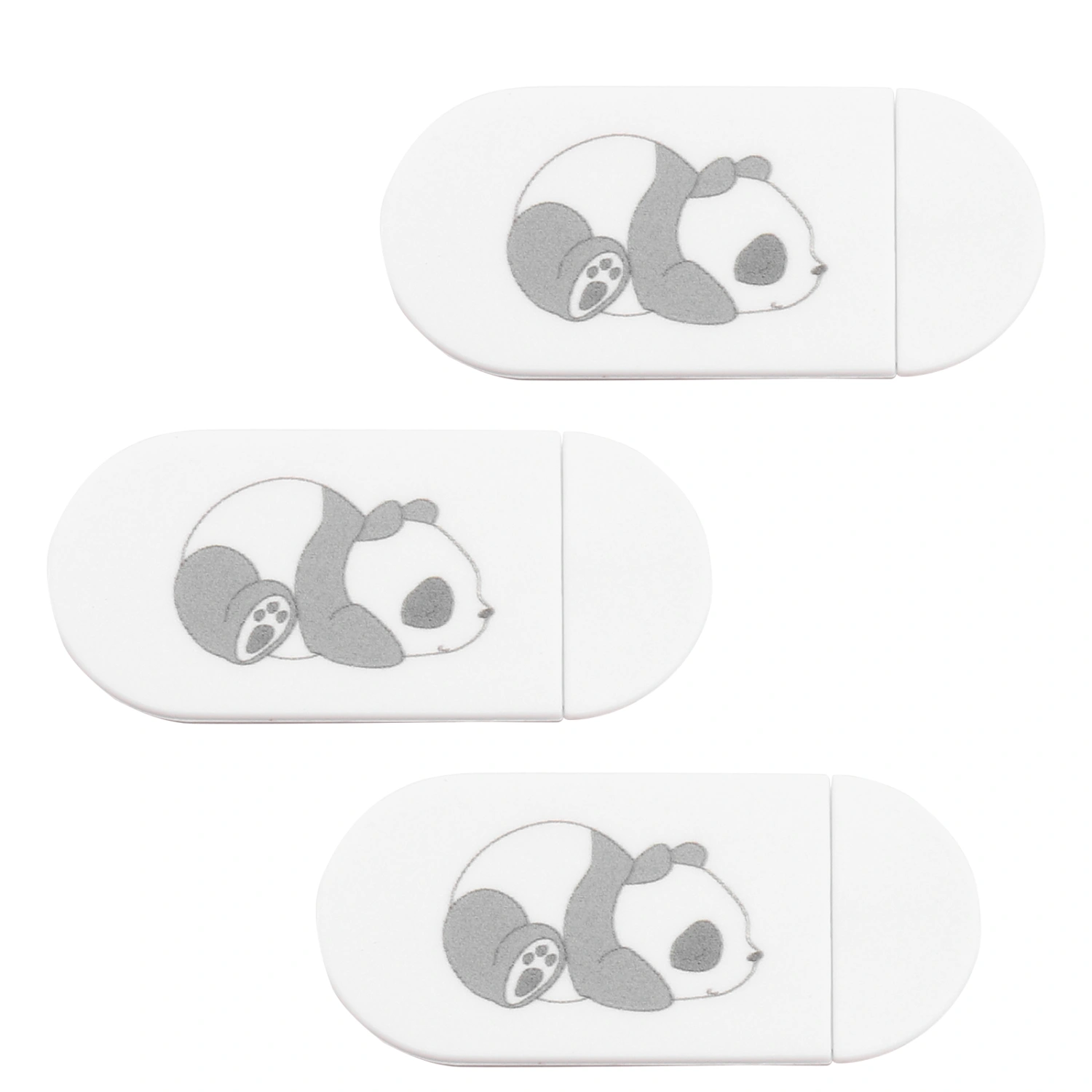 3PCS Plastic Webcam Privacy Cover Protective Web Camera Cover Portable Webcam Decorative Patch for Laptop Phone Tablet (White)
