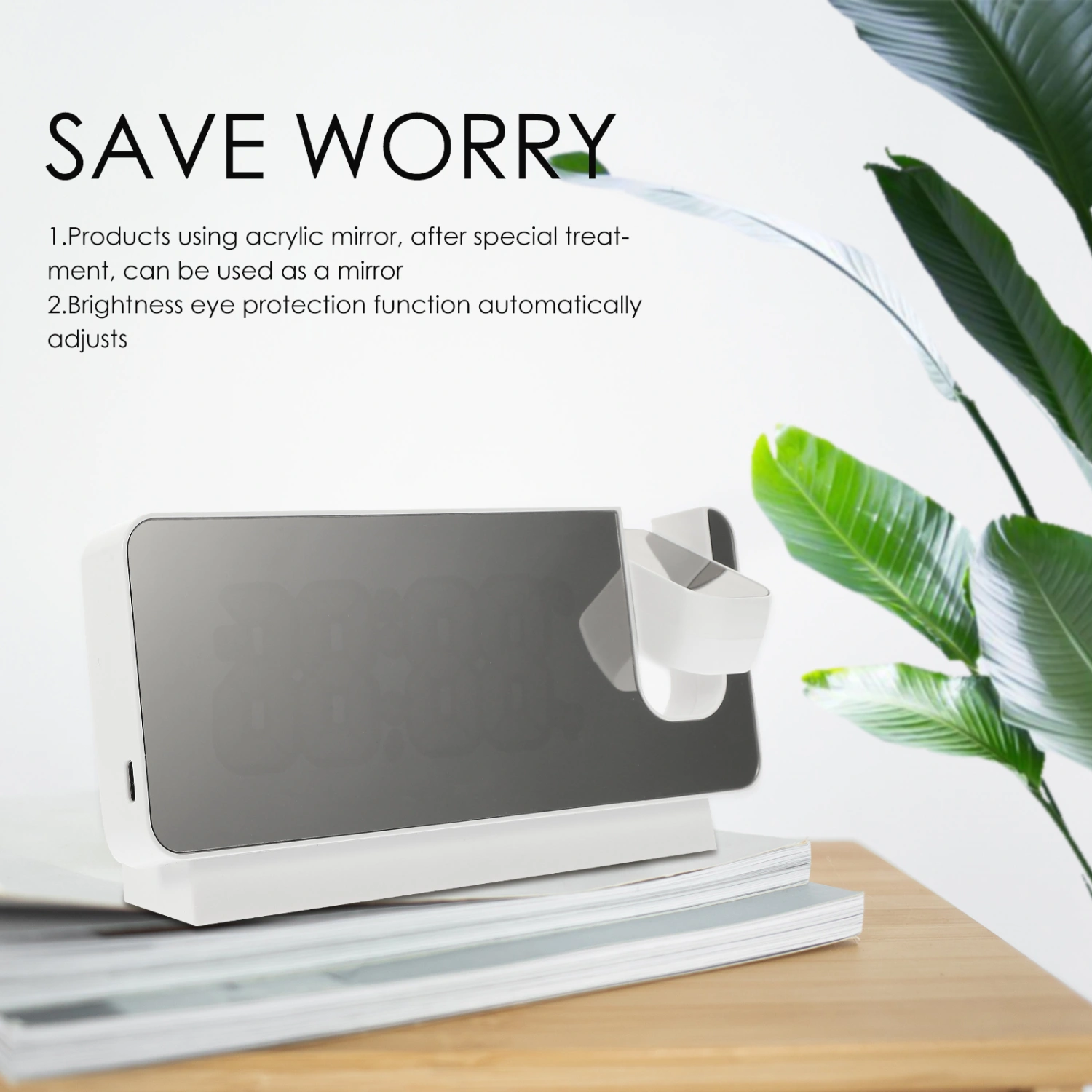 1 Set Projection Electronic Alarm Clock Indoor Alarm Clock Student Projection Clock