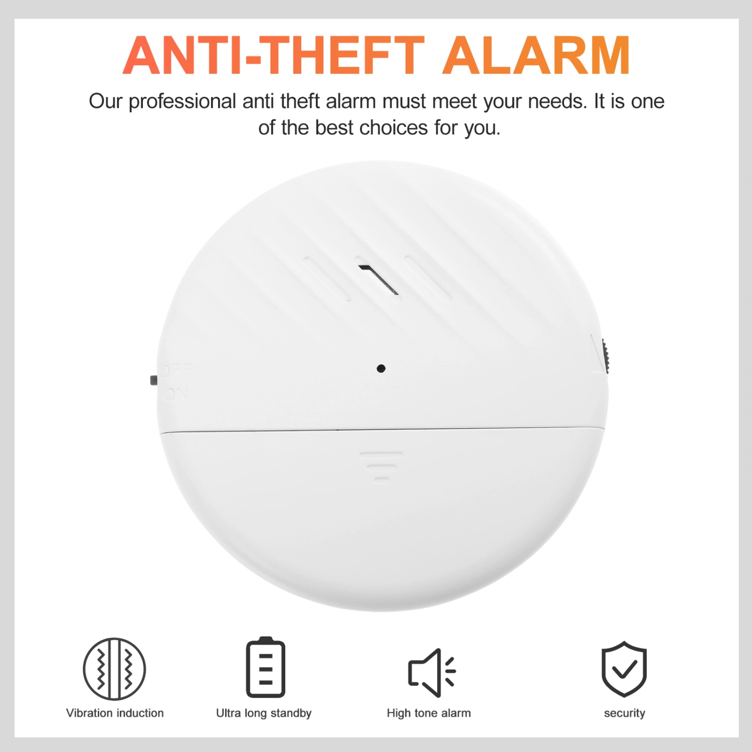 1 Pc Window Alarm 125dB Loud Ultra-slim Anti-theft Alarm for Door and Window