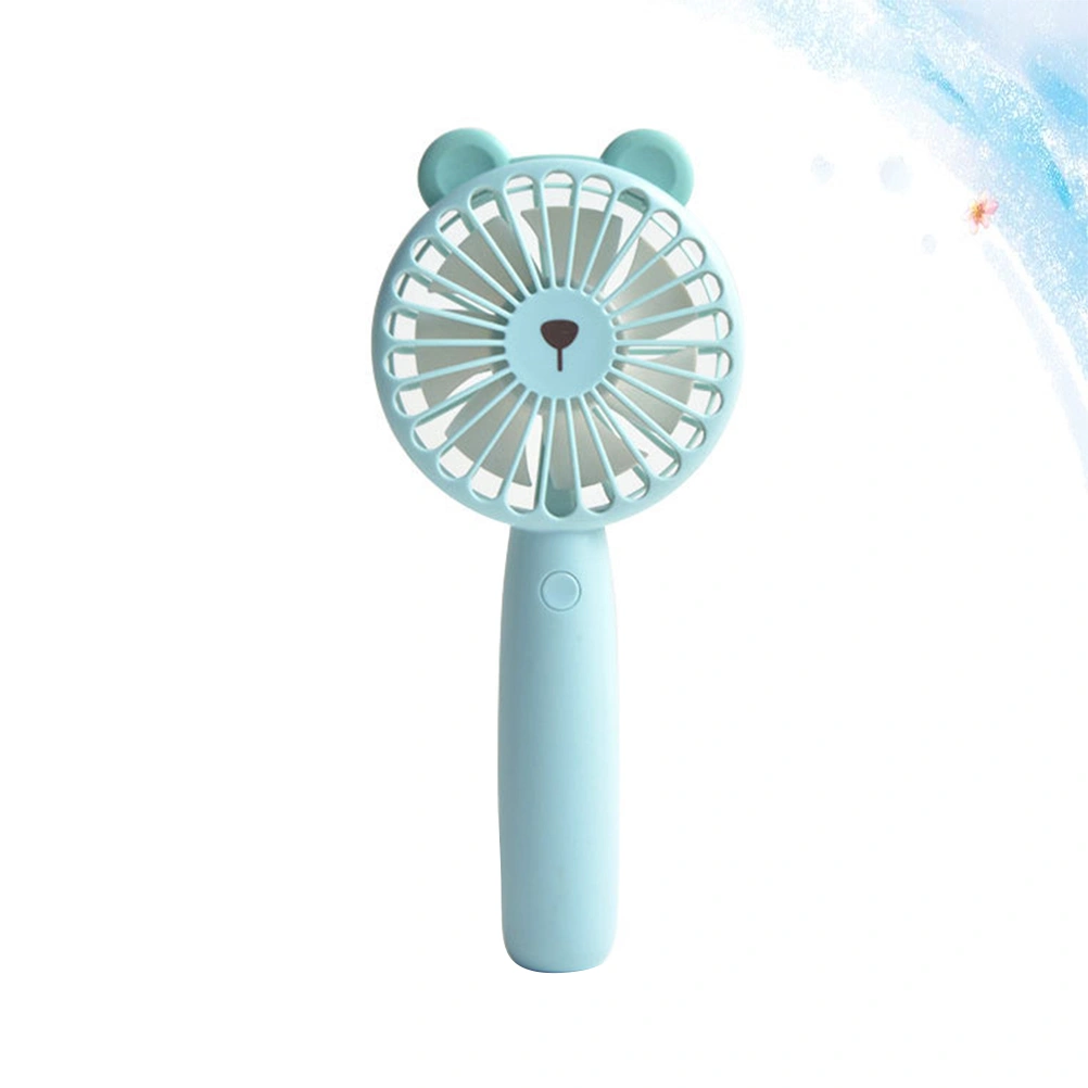 1pc Shape Design Handheld Mini USB Portable Fan Compact Size Rechargeable Mini Fan for Girls (Green)