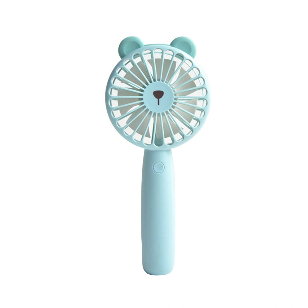 1pc Shape Design Handheld Mini USB Portable Fan Compact Size Rechargeable Mini Fan for Girls (Green)