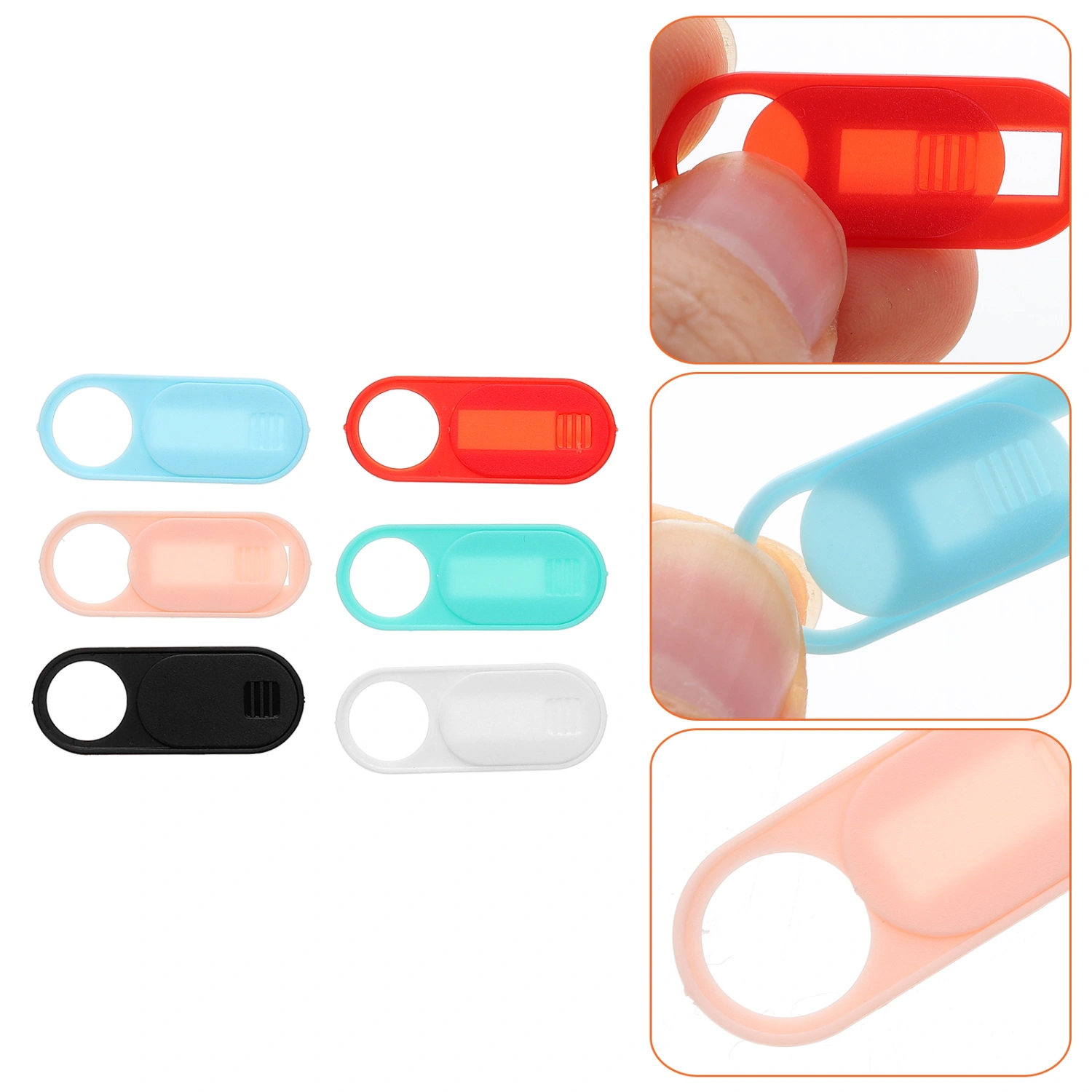6pcs Plastic Webcam Cover Slider Computer Web Camera Cover Phone Cam Covers