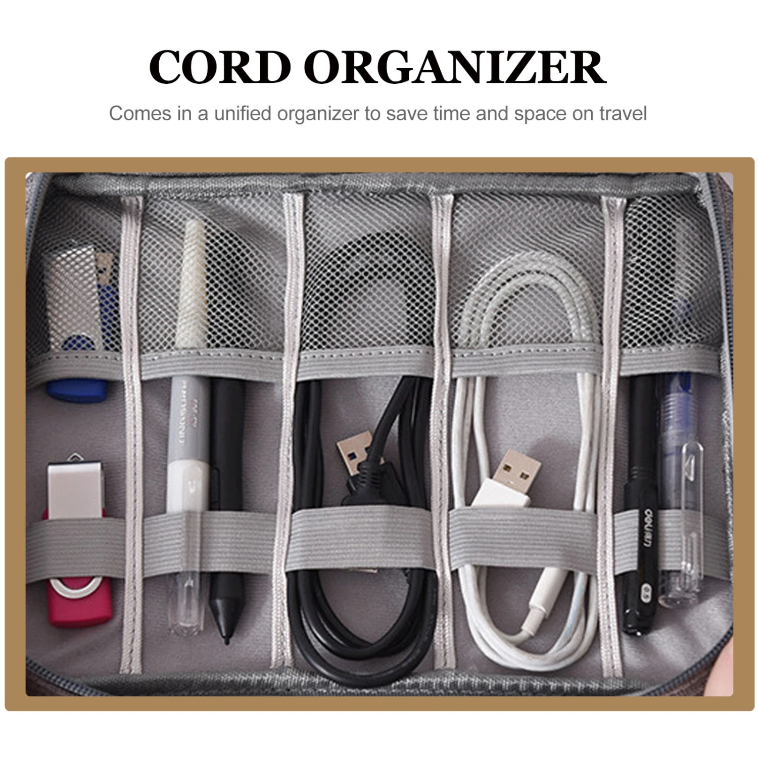 Cord Organizer Electronics Accessory Organizer Multi-layer Storage Pouch