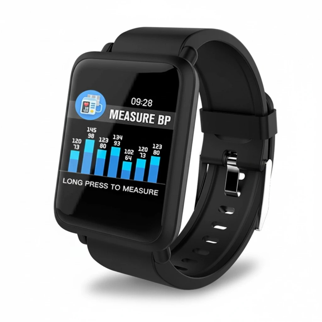 M28 Color Screen Smart Bracelet Smart Band Blood Pressure Oxygen Heart Rate Monitor Pedometer Fitness Smart Watch IP67 WaterproofSmart Wristband (Black)