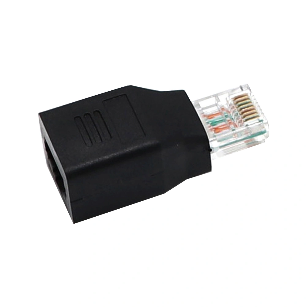 RJ45 Male to Female Adapter Network Cable LAN Crimp Connectors Ends Plugs Black