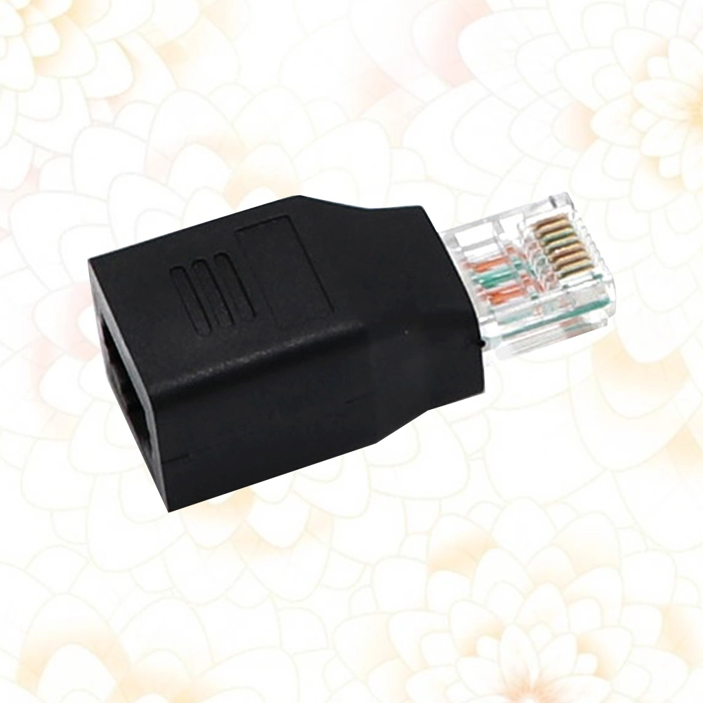 RJ45 Male to Female Adapter Network Cable LAN Crimp Connectors Ends Plugs Black