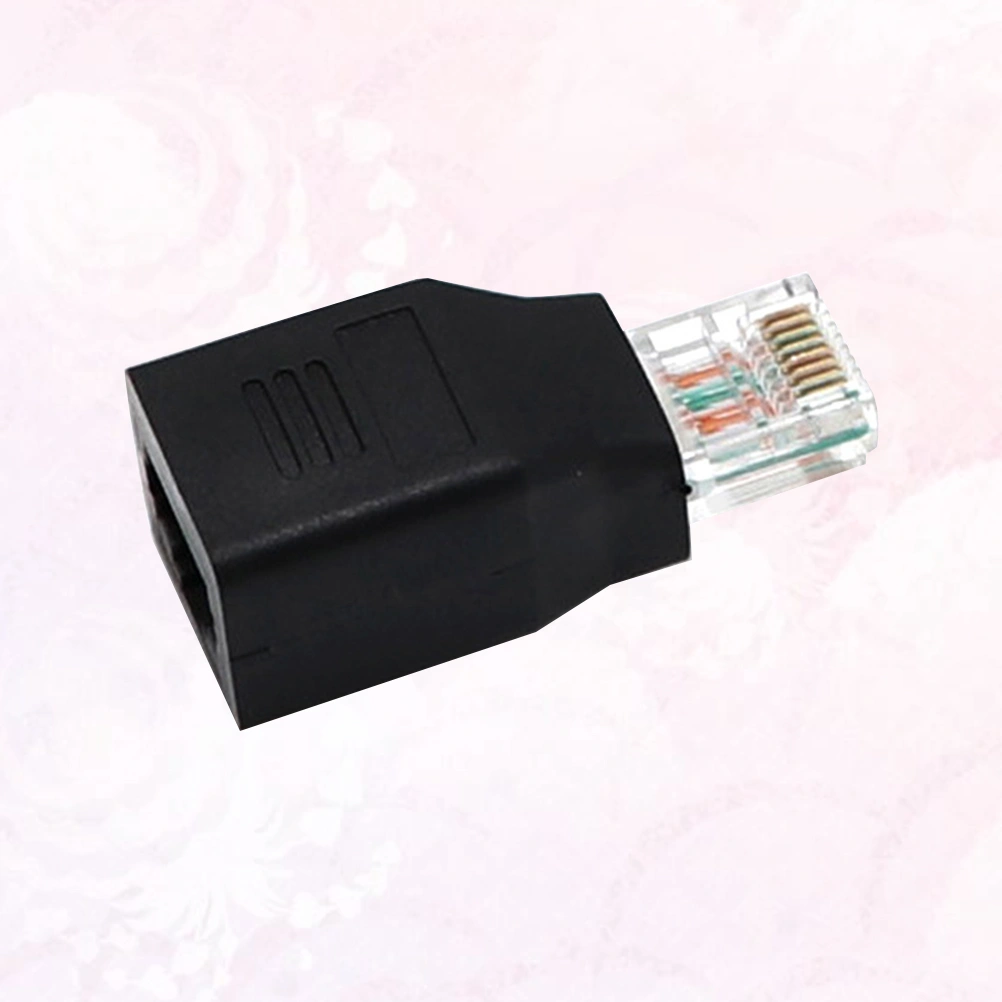 RJ45 Male to Female Adapter Network Cable LAN Crimp Connectors Ends Plugs Black