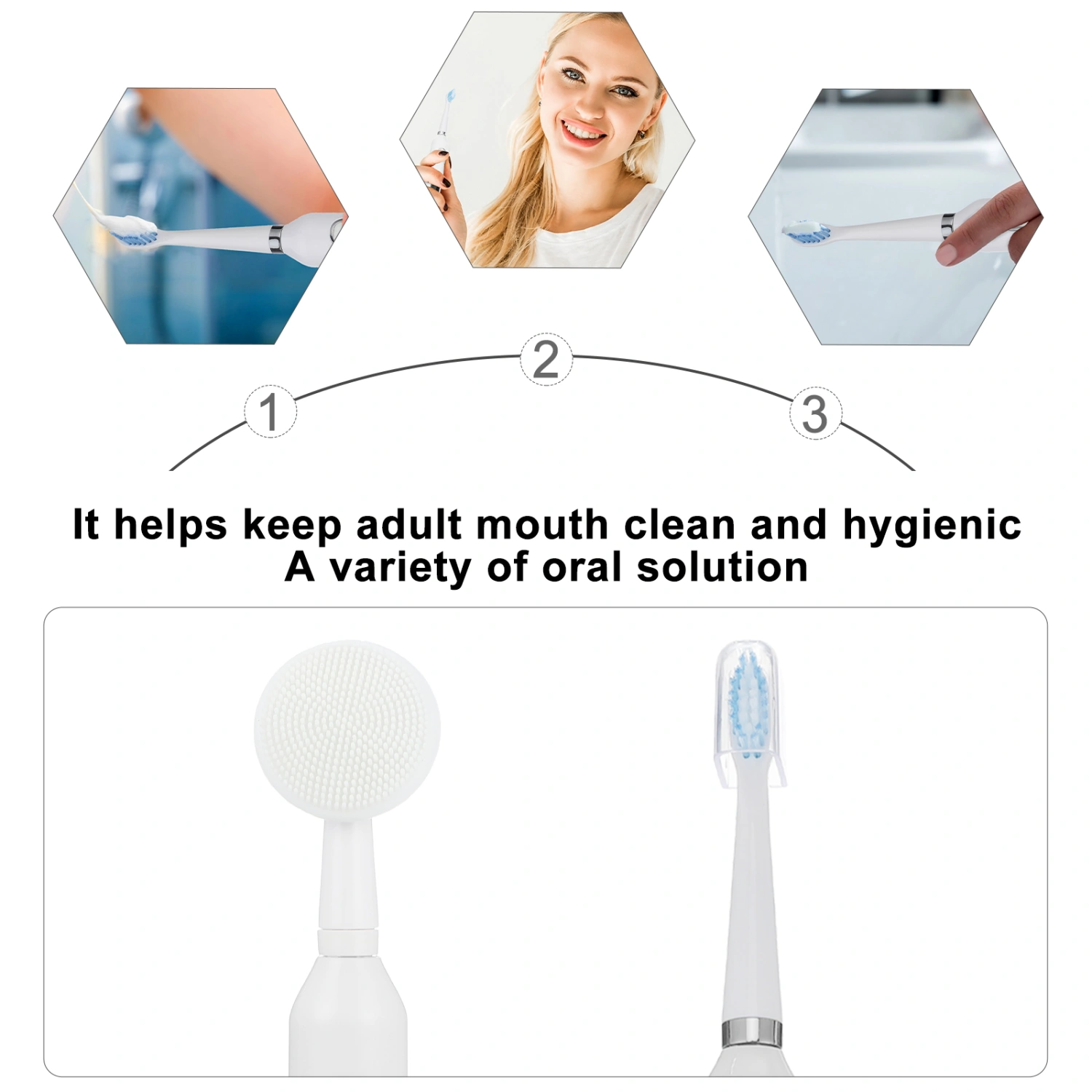 1 Set Electric Toothbrush Adult USB Charging ToothbrushAutomatic Toothbrush