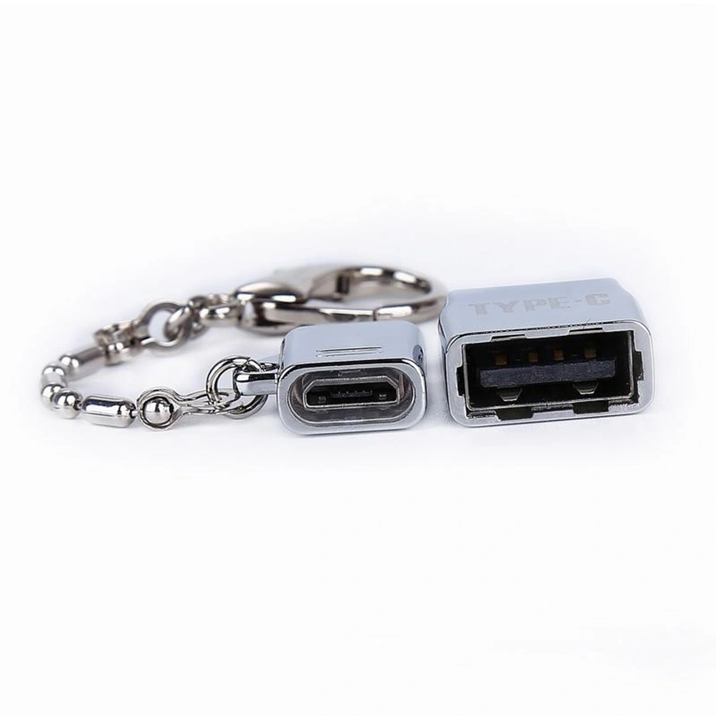 Micro USB To Type C Adapter and USB To Type-C Adapter with Keychain OTG Converter