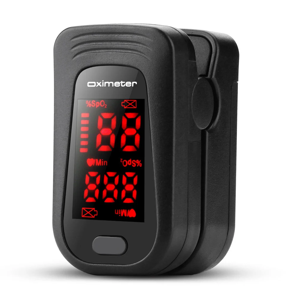 Finger Clip Oximetry Heart Rate Monitor Fingertip Pulse Blood Pressure Oximeter without Battery (Black)