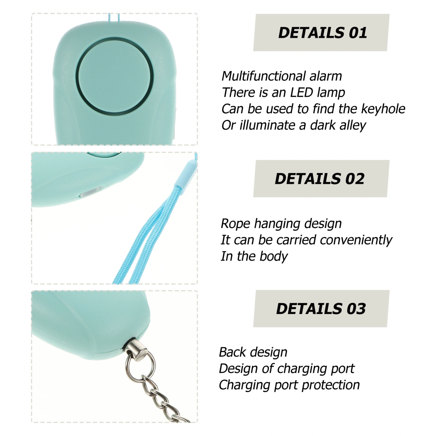 Safe Sound Personal Alarm Emergency Safety Alarm for Women with LED Light