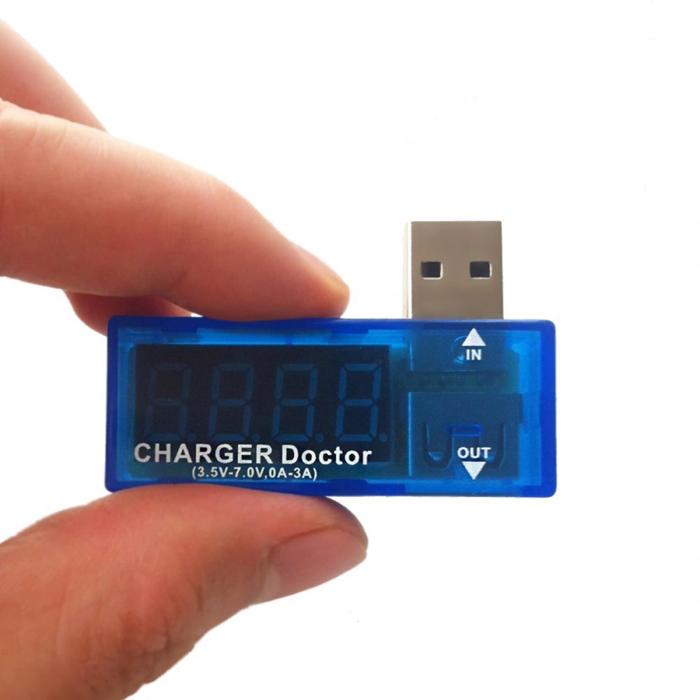 USB Power Charger Voltage Current Multimeter Tester Detector Monitor (Blue Cover)