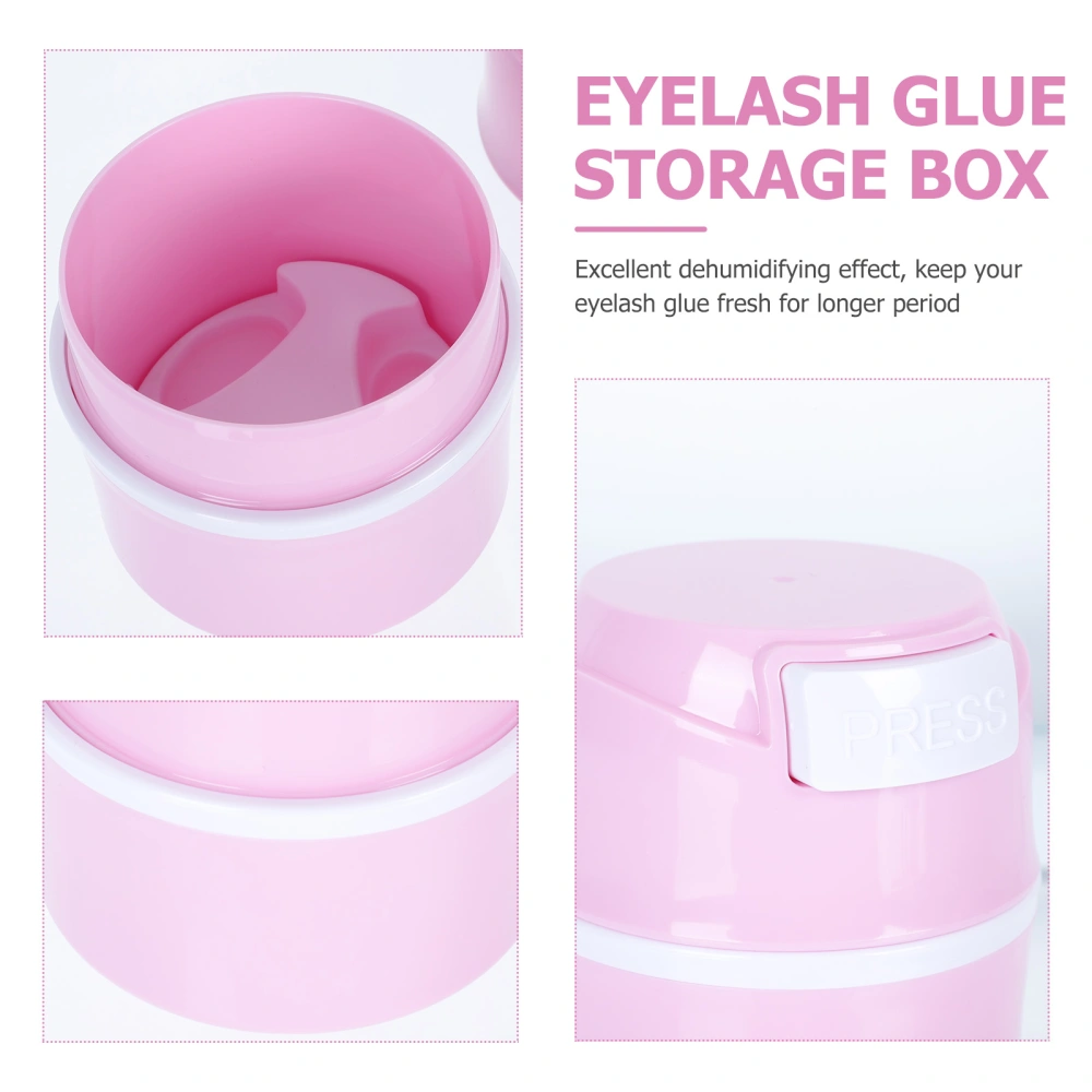 1Pc Eyelash Glue Jar Sealed Eyelash Extension Glue Organizer Storage Box