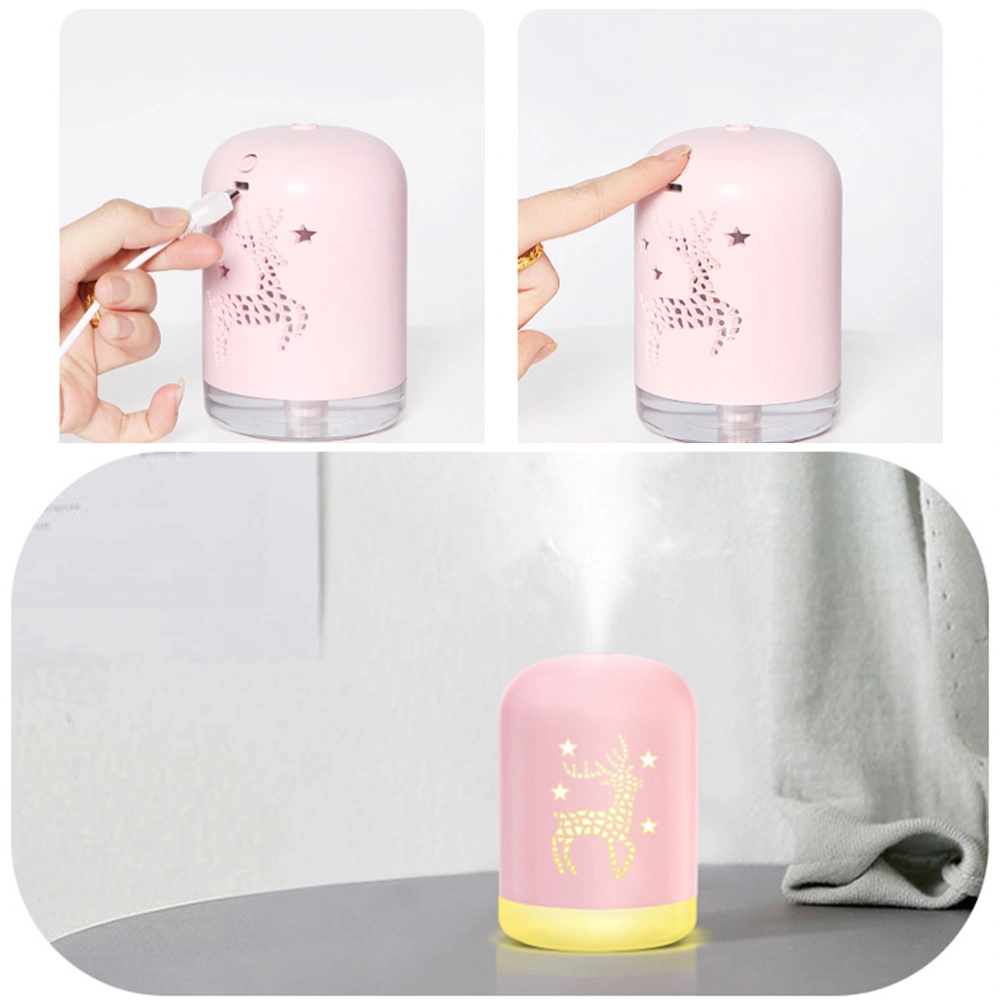 Mini USB Humidifier Night Light Home Office Mini Desktop Mist Sprayer Night Ligt Lamp White