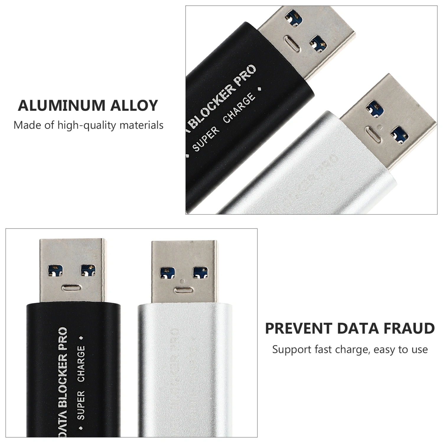 2PCS USB Data Blocker Charge-Only USB Blocker Juice Jacking Prevention