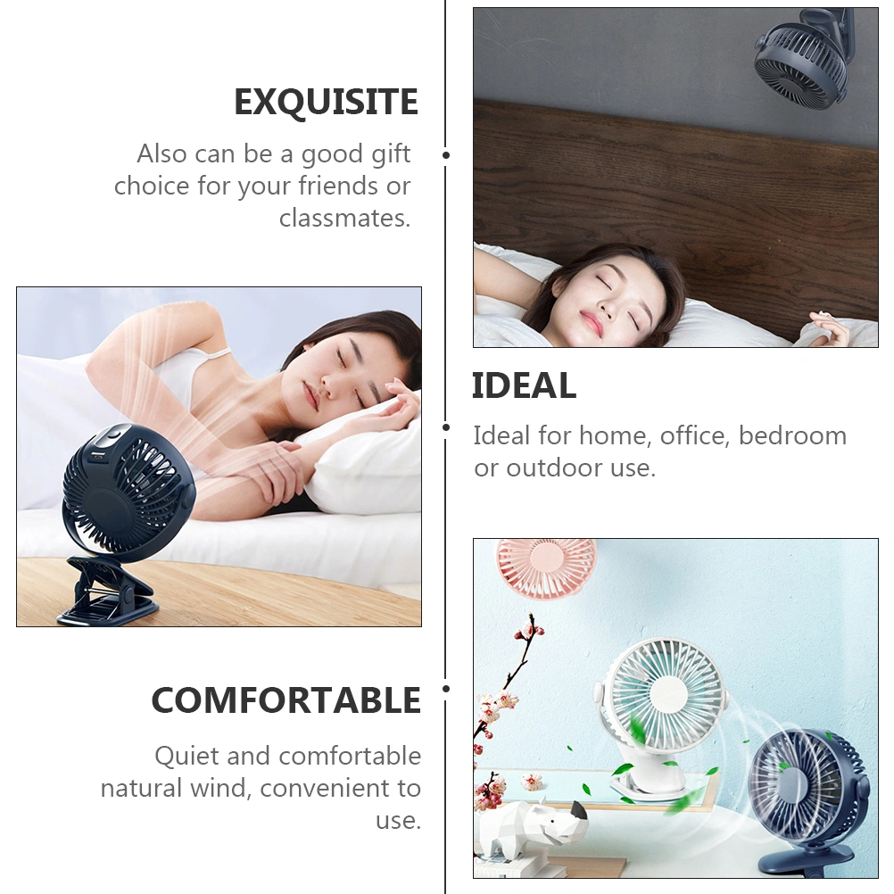 Practical Cooling Fan USB Charging Fan Desktop Mini Fan Clip-type Air Fan