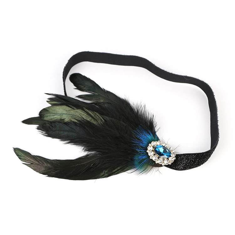 Plume Headband Women Forehead Plume Headdress Cocktail Party Cosplay Headpiece