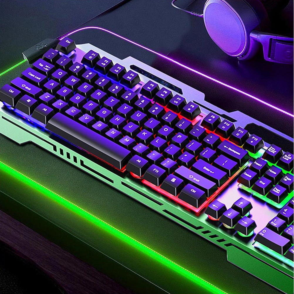 1Pc Gaming Keyboard USB Electronic Mouse Computer Gaming Supply (Black)