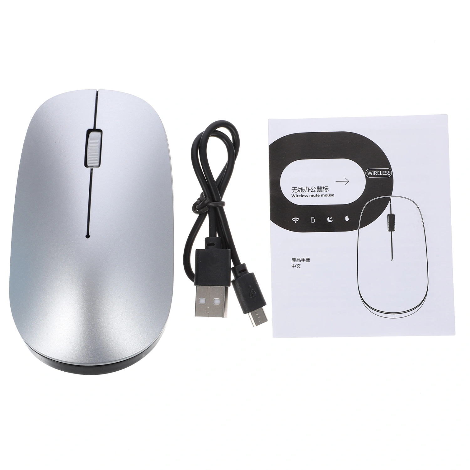 Wireless Mouse Laptop Wireless Mouse DPI Adjustable 2.4GHz Rechargeable Mice
