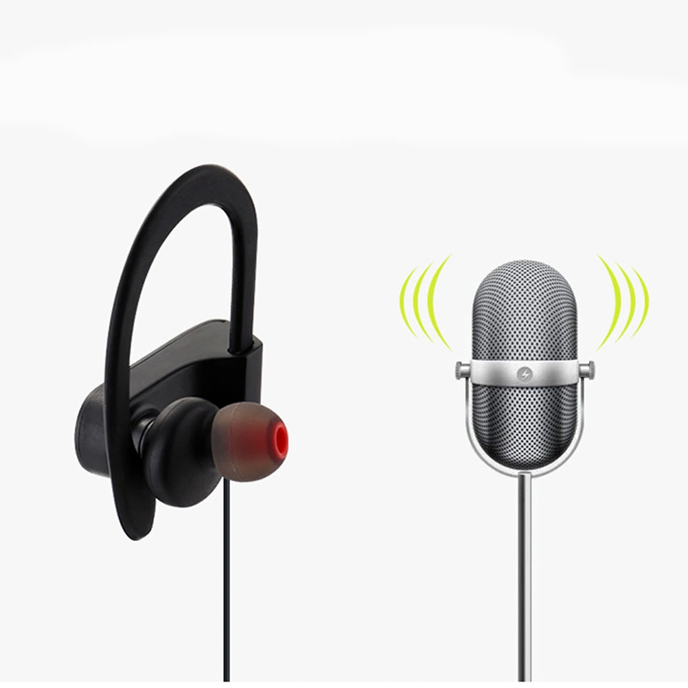 Wireless Headphones Headset Noise Cancelling In-ear Earphones Sweatproof Sports Earbuds (Black)