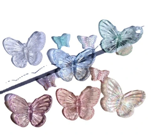 40Pcs Butterflies Charms DIY Phone Case Supplies Resin Crafts Mini Butterflies Charms for DIY Hairpin Making