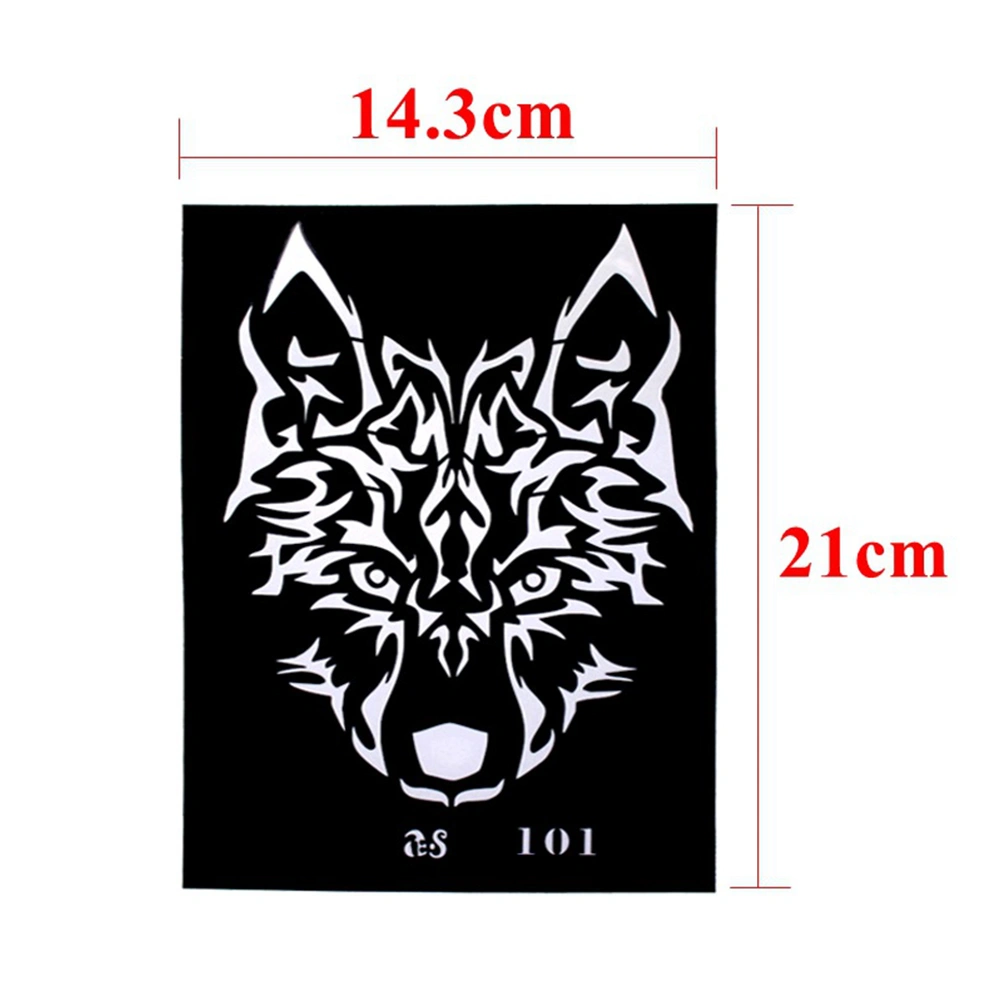 4pcs Hollow-out Stencils Cool Dragon Wolf Tiger Tatoo DIY Templates for Women Men