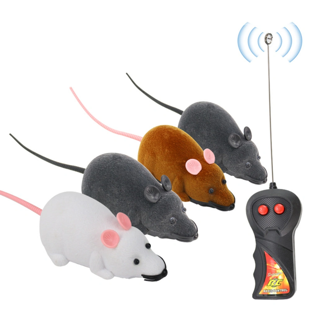 2pcs Electric Mouse Funny Mouse Cat Playing Props Cat Teaser Interactive Mouse Toy (Random Color, Without Battery)