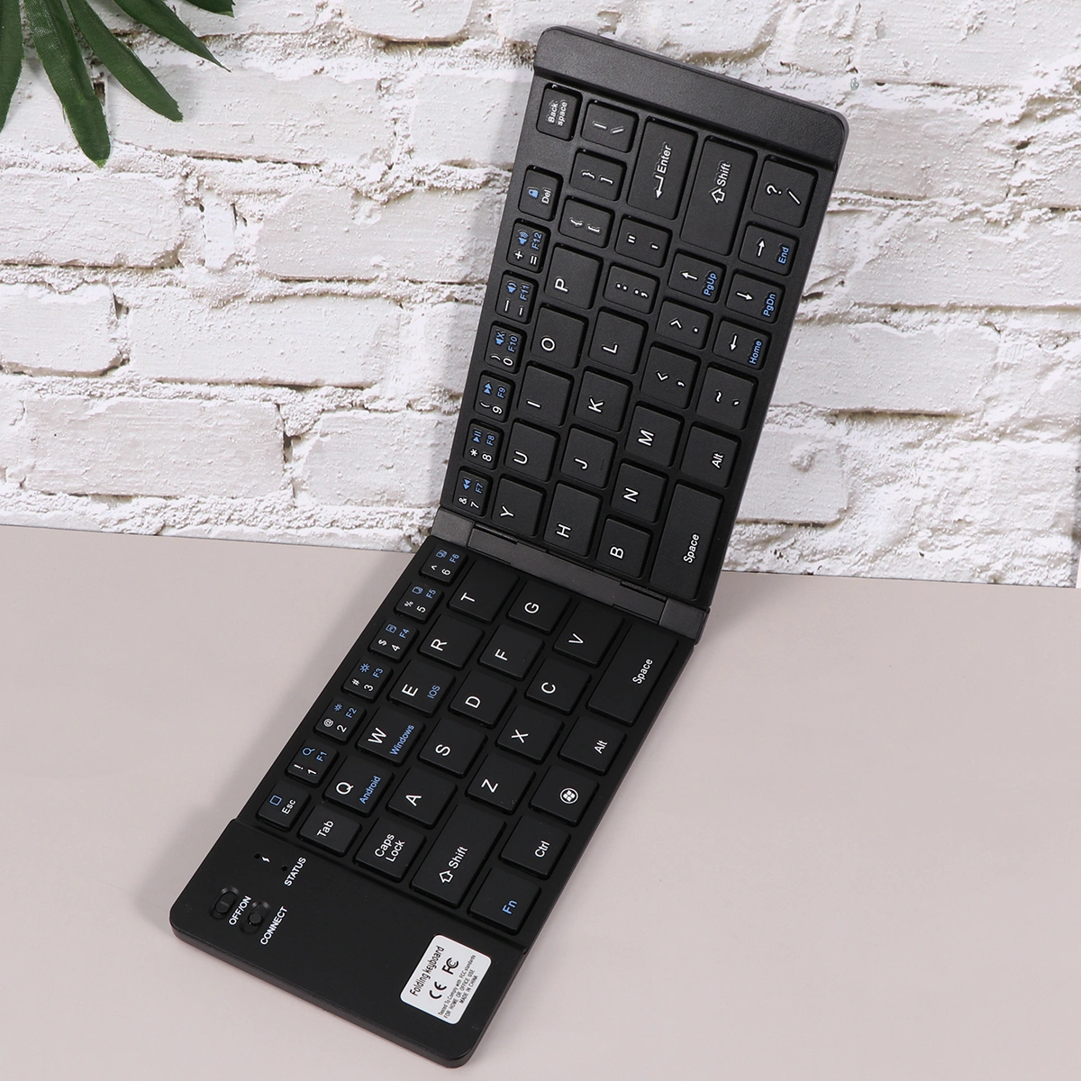 Foldable Wireless Keyboard Ultrathin Tablet Notebook Keyboard Portable TV Wireless Keyboard (Black)