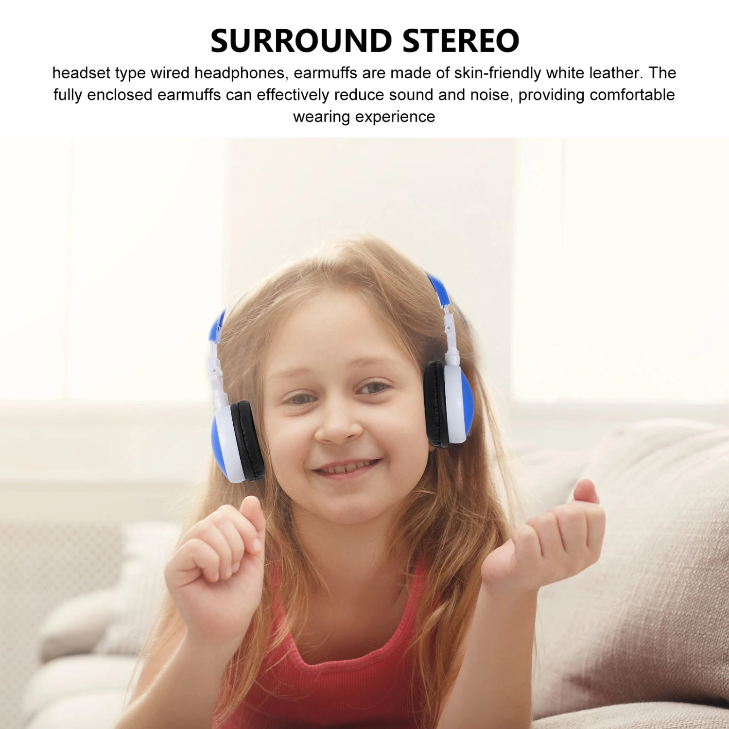 1pc Kid Headphone Stereo Foldable Music Headset Children Wired Earphone