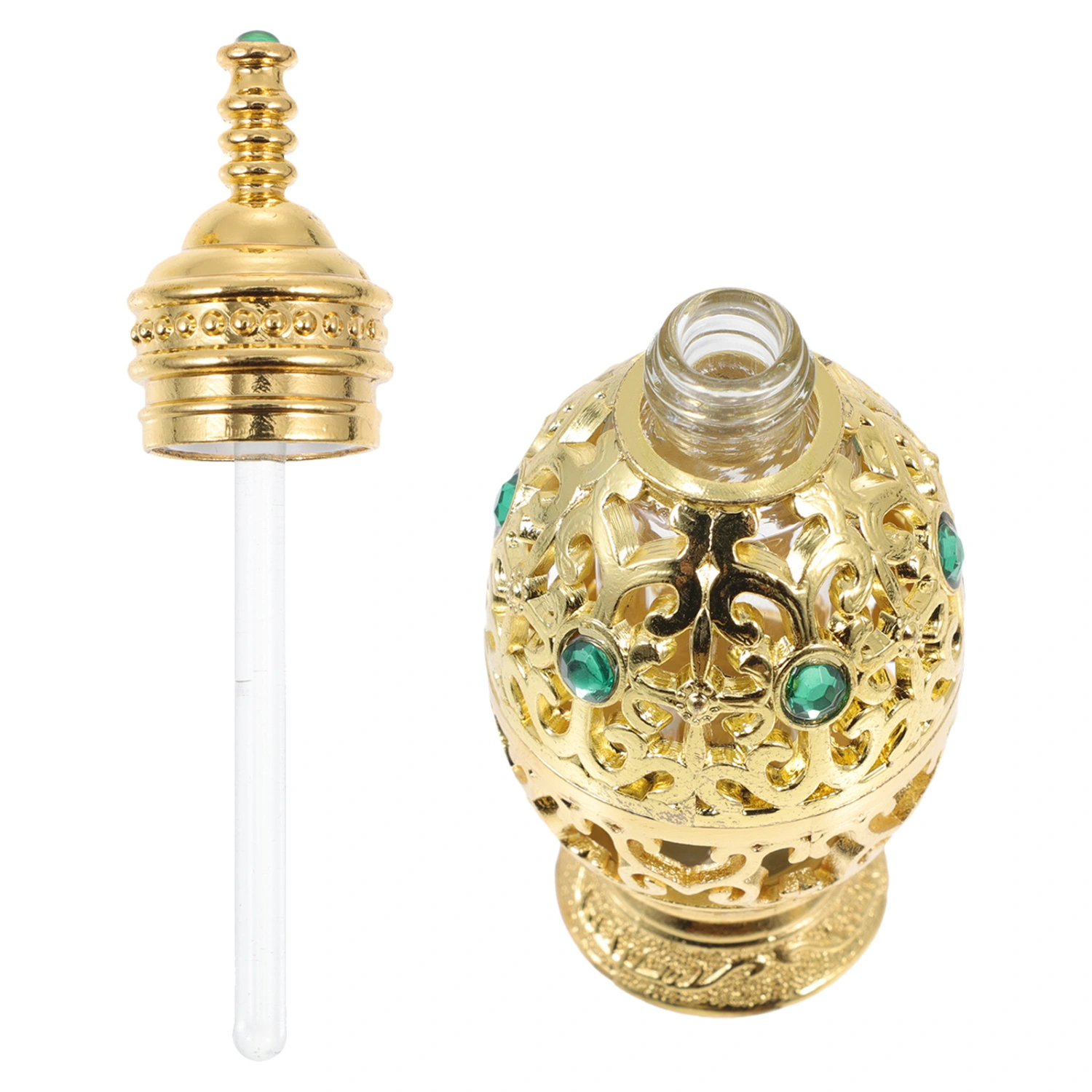 1Pc Perfume Bottle Golden Middle Eastern Perfume Separate Fragrance Bottle 10ml