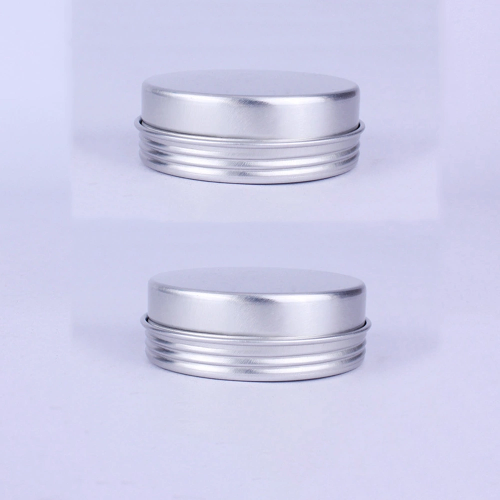 12pcs 25ml Aluminium Empty Tin Cans Screw Round Metal Cosmetic Sample Balm Tins Containers (Silver)