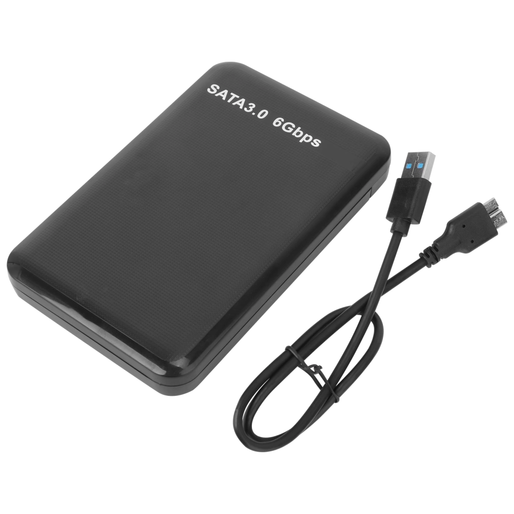 2.5Inch USB3.0 SATA 3.0 High 6Gbps Mobile Hard Drive Disk Portable Enclosure (Black)