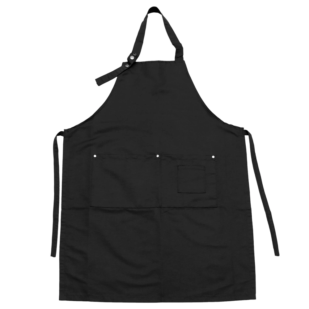 1pc Multi-use Working Clothes Hairdresser Apron Protective Pinafore Kitchen Cooking Save-all Black