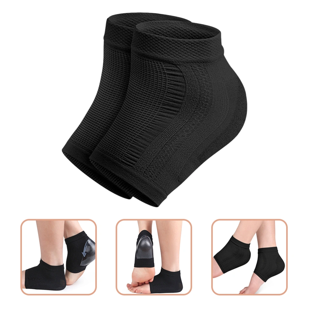 2 Pairsof Vented Moisturize Gel Heel Sleeves Footcare Anti-dry Cracking Socks for Cracked Heels