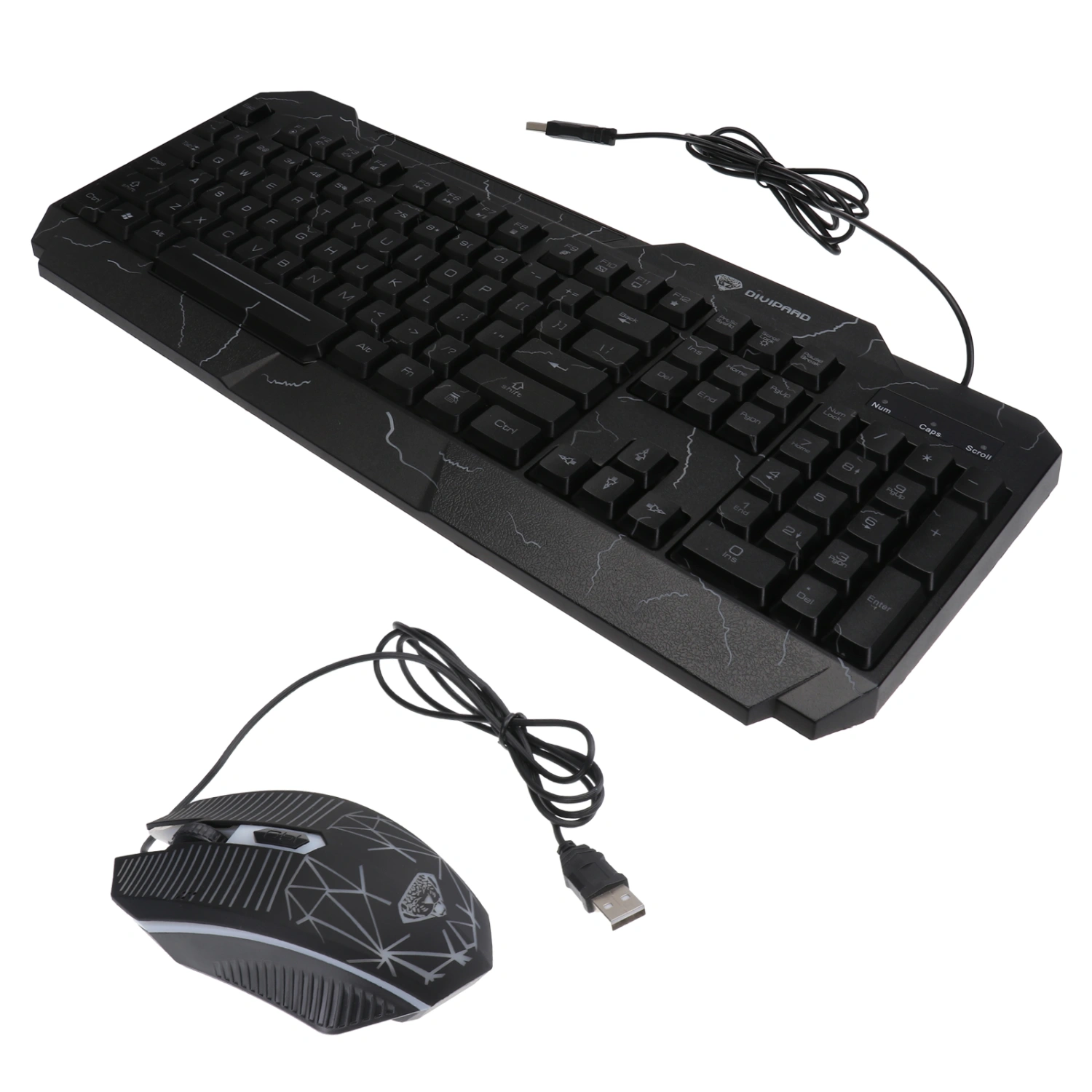 1Set Wired Backlit Mechanical Keyboard with Mouse USB Keyboard Comfortable Keyboard Gaming Keys Comfy Mouse (Black)