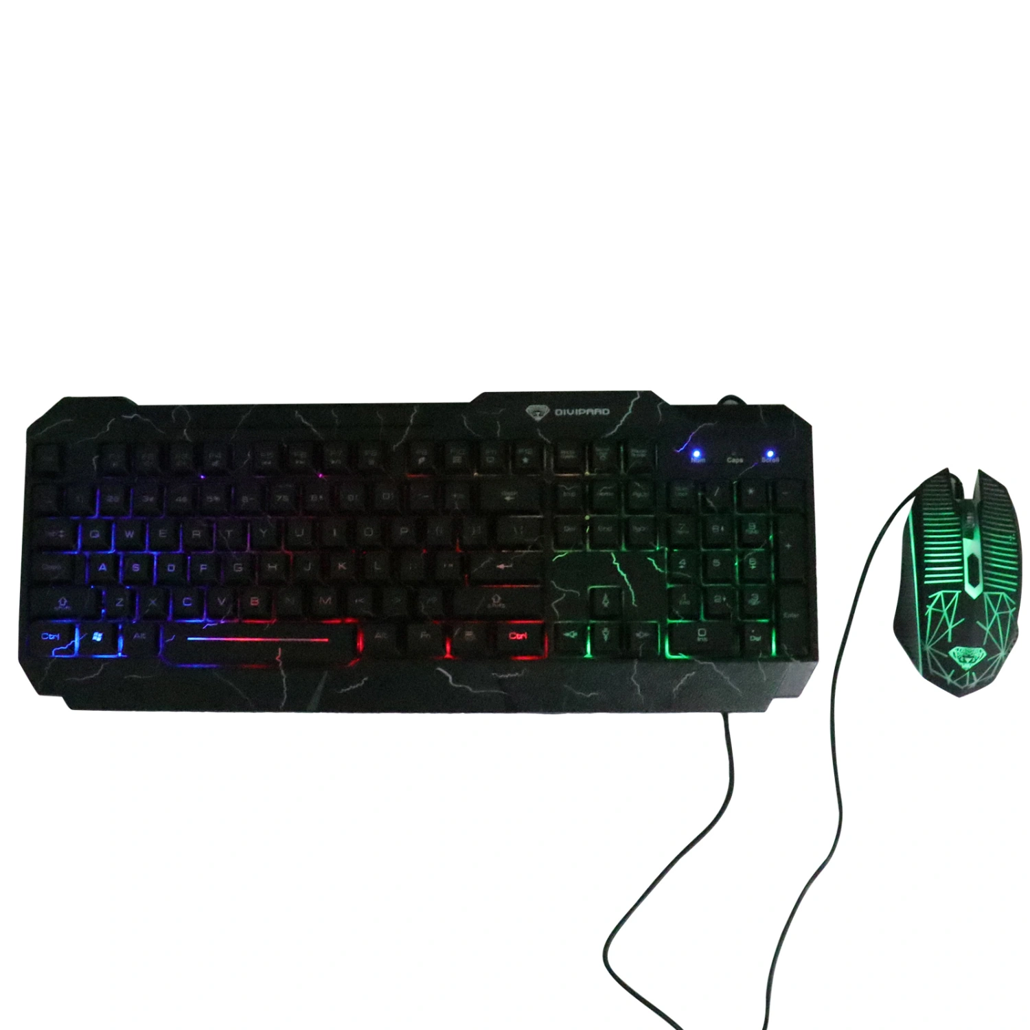 1Set Wired Backlit Mechanical Keyboard with Mouse USB Keyboard Comfortable Keyboard Gaming Keys Comfy Mouse (Black)