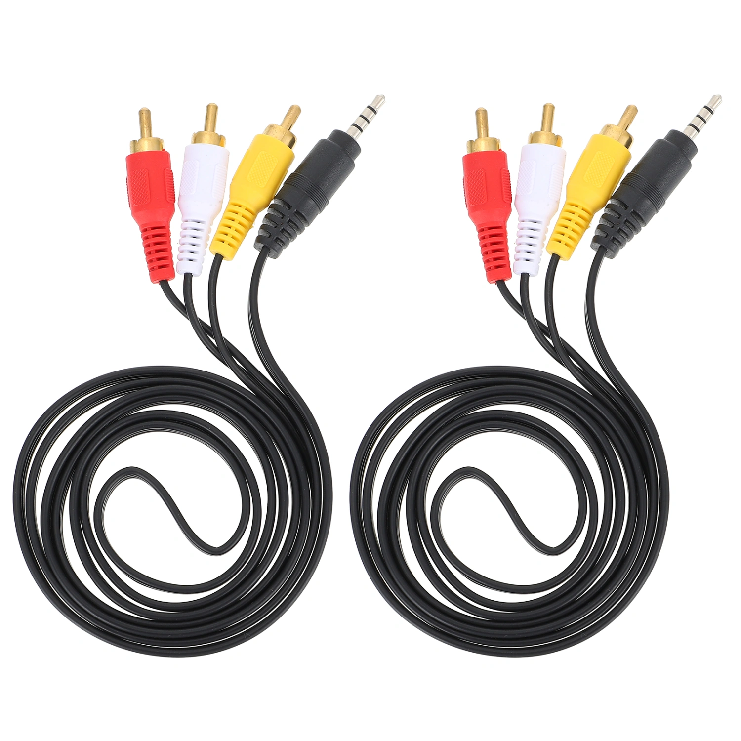 2pcs RCA Cable 3.5mm to 3 RCA Stereo AUX Cord Audio Video Output Cable Supply