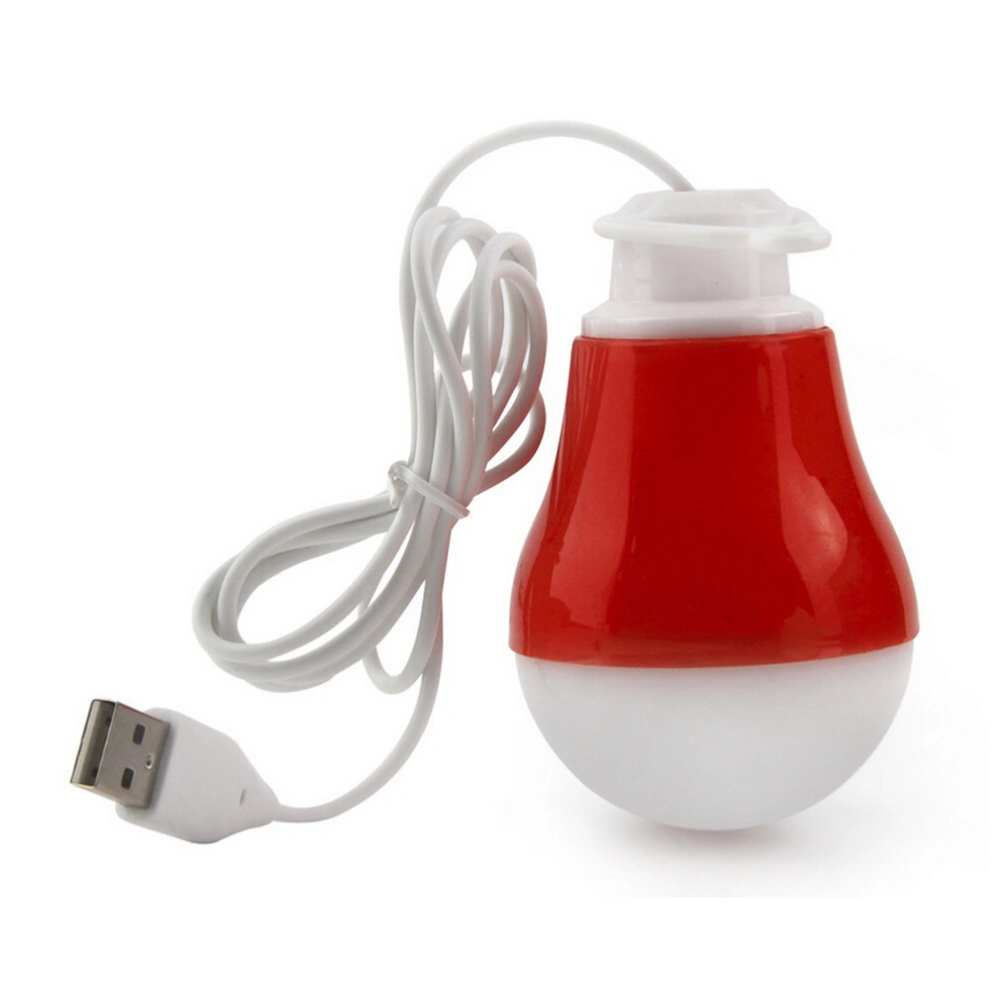 Portable 5V 5W Camping USB Light Bulb Home Emergency Led Bulb (Red)