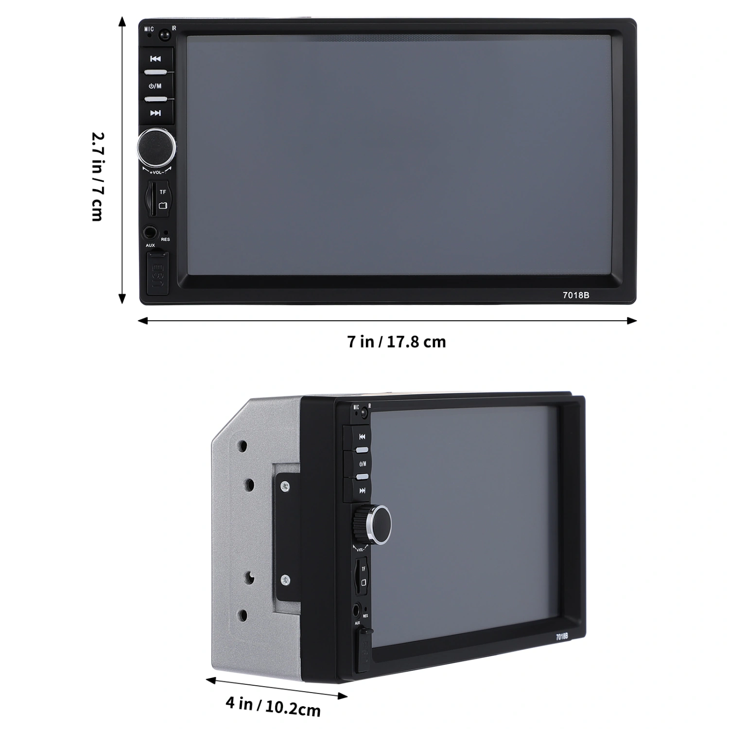 7 Inch Video and Audio Player FM Transmitter Stereo MP5 Player for Car
