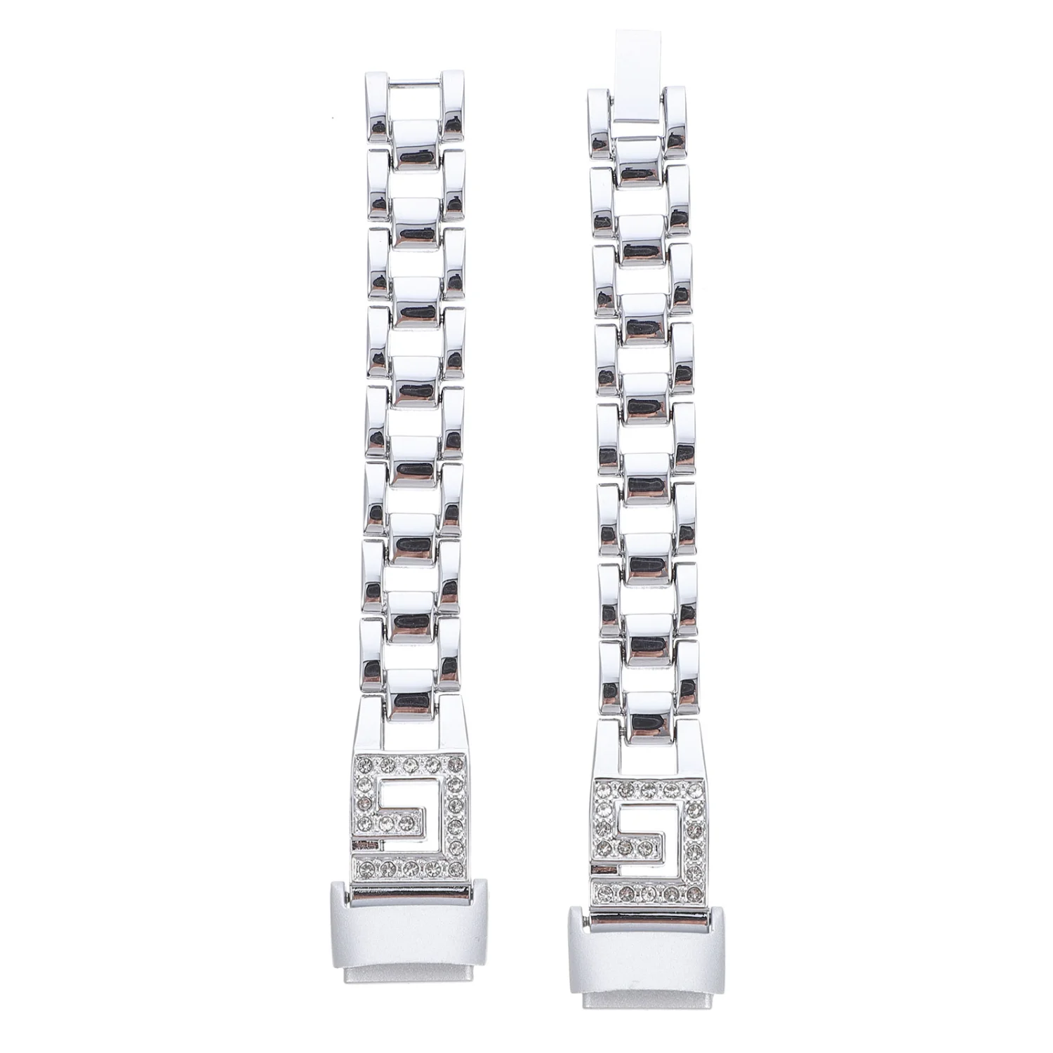 1pc Premium Watch Strap Simple Shiny Watch Strap Practical Zinc Alloy Strap