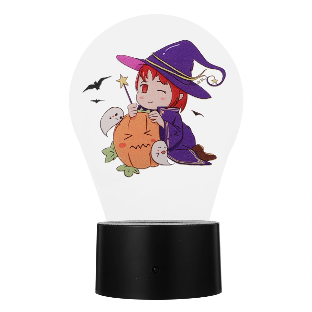 Halloween Small Night Light USB Charging Pumpkin and Girl Lamp Party Vibe Lamp