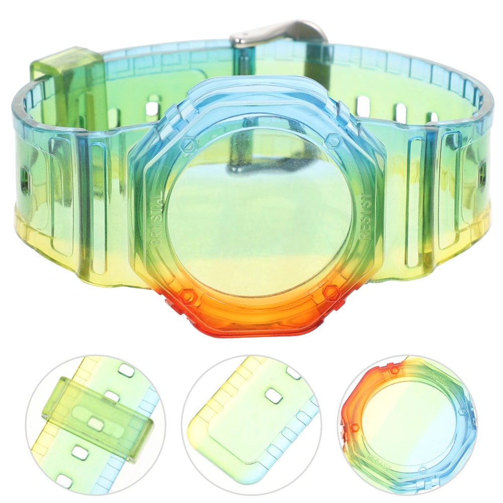 Watch Band Kids Watch Band Iridescent Wristband Tpu Watch Protector Compatible with Airtag