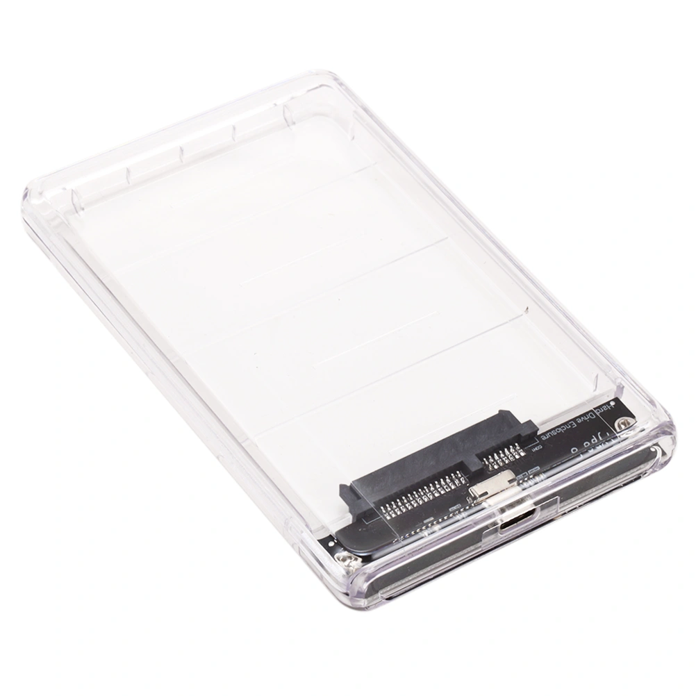 2.5 Inch USB 3.1 Transparent Case Type-C To SATA Hard Drive Enclosure SSD External Enclosure